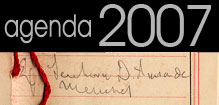 agenda 2007 : pormenor de nota de Ramalho Ortigão num livro de baile (1888)